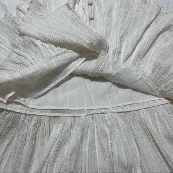 Veronica Beard Coastal White Tinzia Lurex Striped Dress - Picture 10 of 15